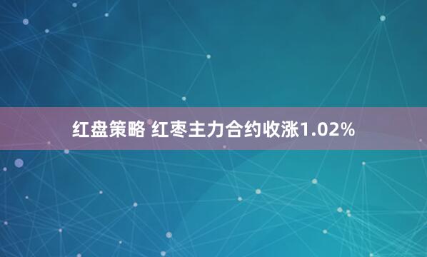 红盘策略 红枣主力合约收涨1.02%