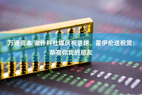 万通资本 谢什科社媒庆祝进球，霍伊伦送祝贺：恭喜你我的朋友