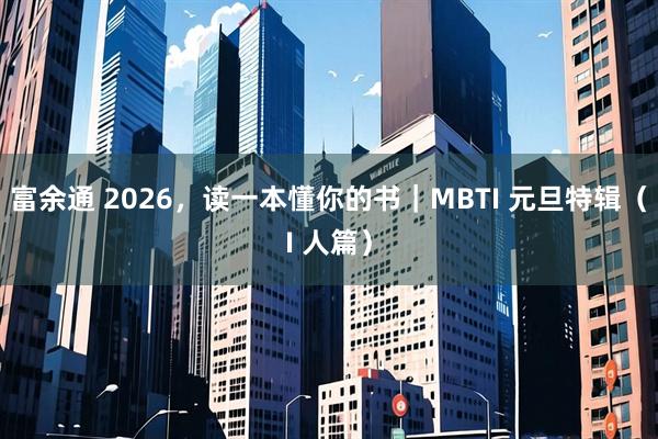 富余通 2026,读一本懂你的书|MBTI 元旦特辑(I 人篇)